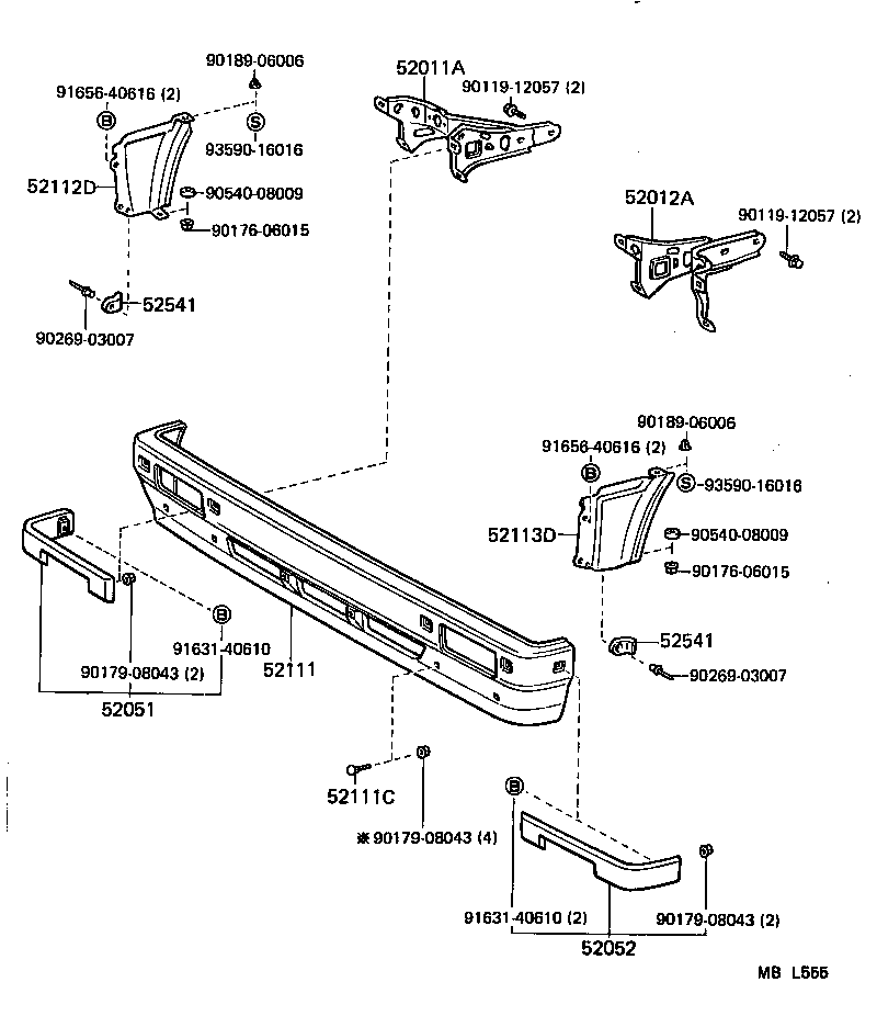 52021-30070 REINFORCEMENT SUB-ASSY, FRONT BUMPER product image