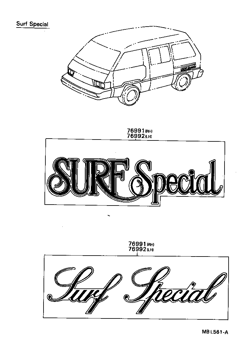 75946-87003 STRIPE, REAR BODY BACK, RH product image
