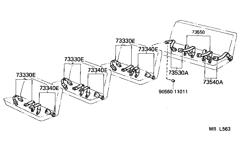 73210-95J03 BELT ASSY, FRONT SEAT OUTER, RH product image