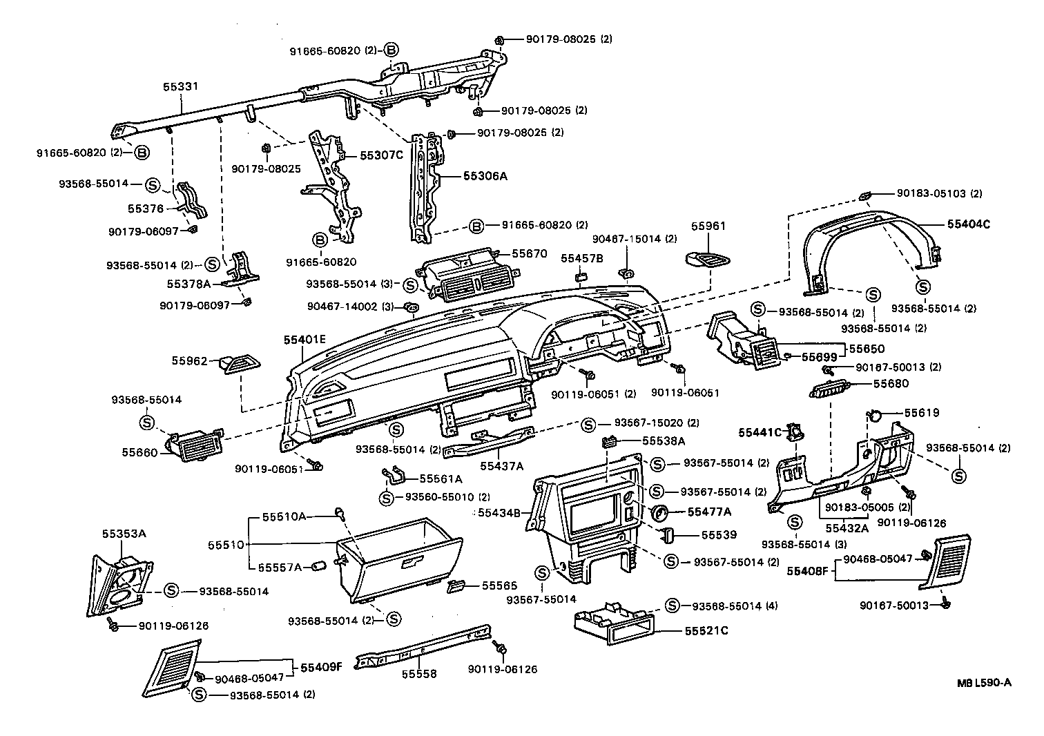 55401-20460-01 PAD SUB-ASSY, INSTRUMENT PANEL SAFETY product image