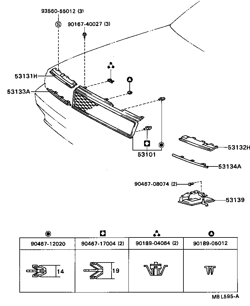 53101-20260 GRILLE SUB-ASSY, RADIATOR product image
