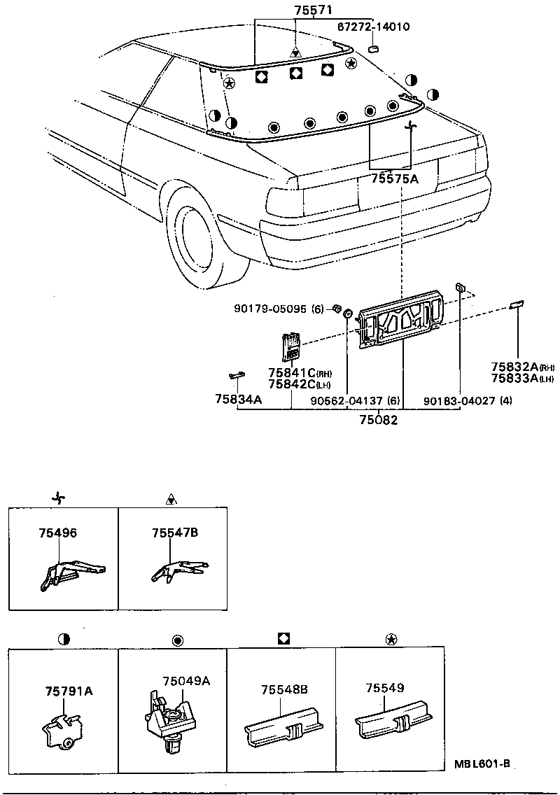 75082-20170 PANEL SUB-ASSY, LOWER BACK FINISH, CENTER product image