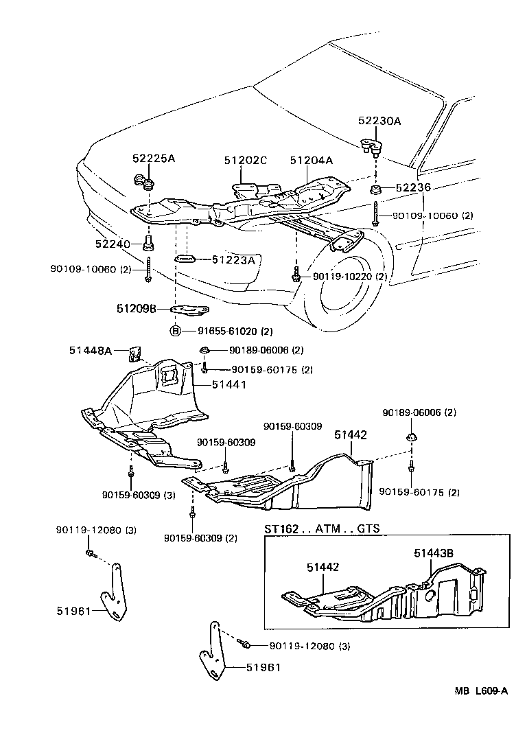 Toyota 53872-20030 DUCT, AIR, LOWER