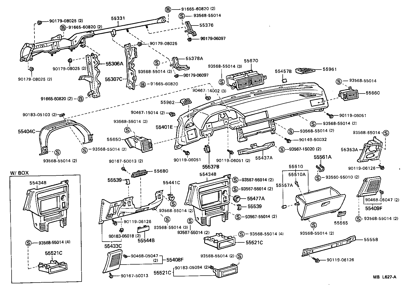 Toyota 55539-20030-01 COVER, SPARE SWITCH HOLE