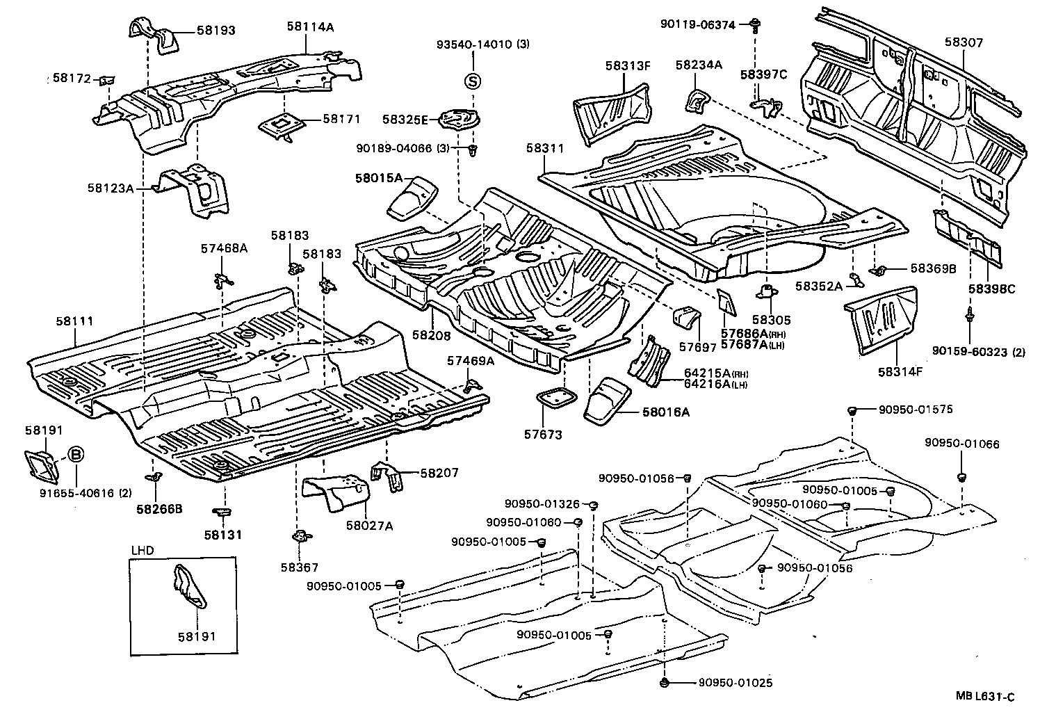 58191-20030 FOOTREST, FRONT FLOOR product image