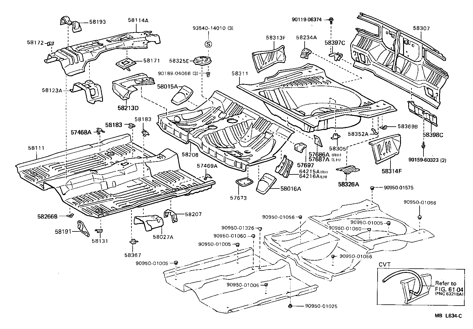 Toyota 58325-20040 COVER, REAR FLOOR SERVICE HOLE