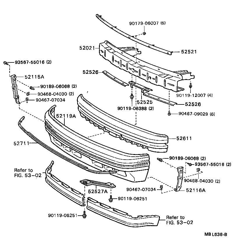 52119-20170-07 COVER, FRONT BUMPER product image