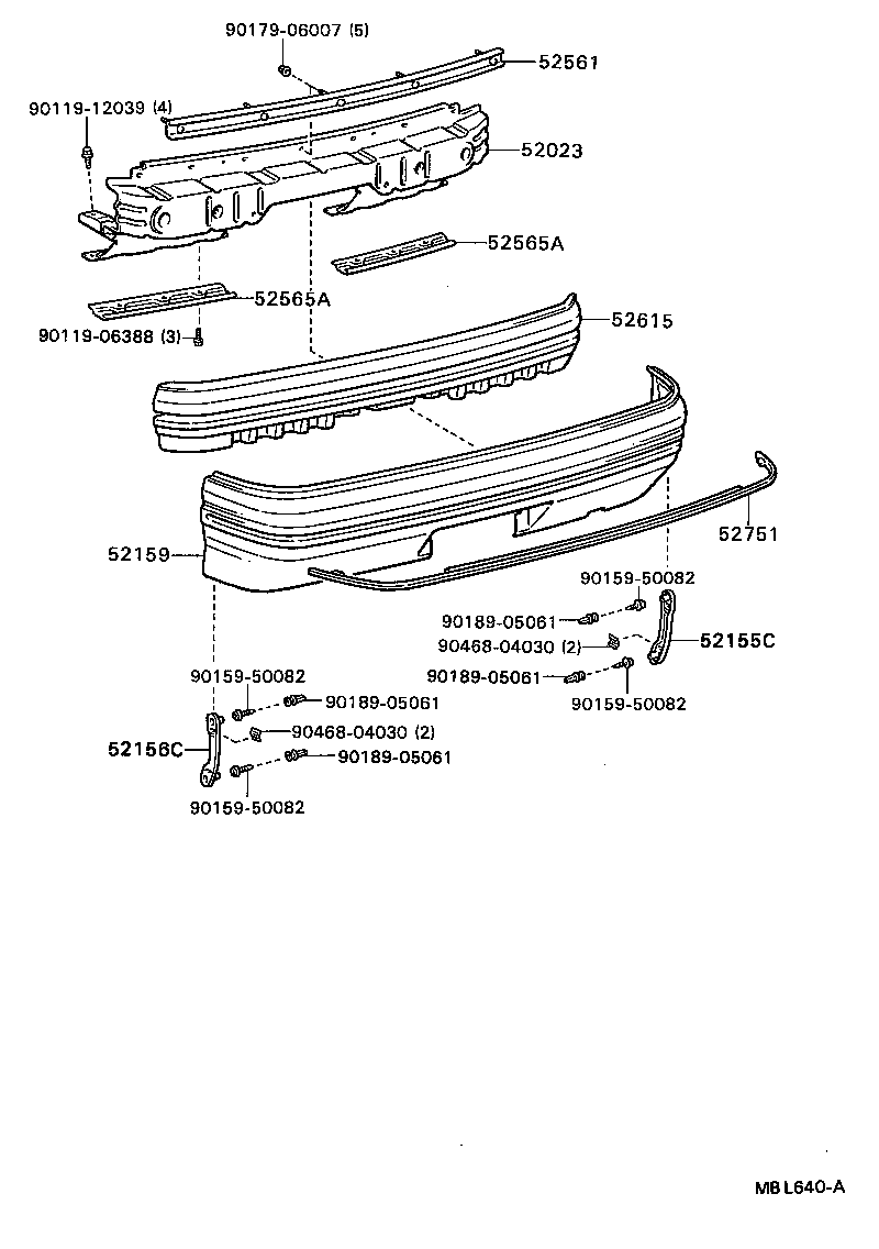 52159-20180-15 COVER, REAR BUMPER product image