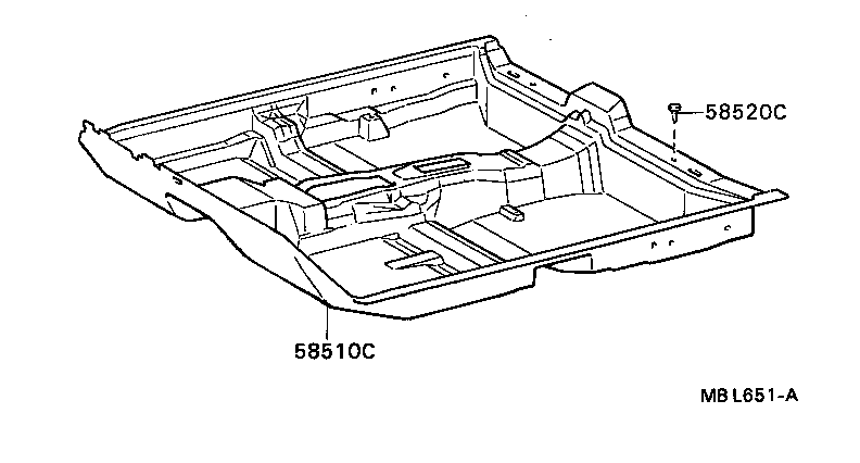 58510-2B520-01 CARPET ASSY, FRONT FLOOR, FRONT product image