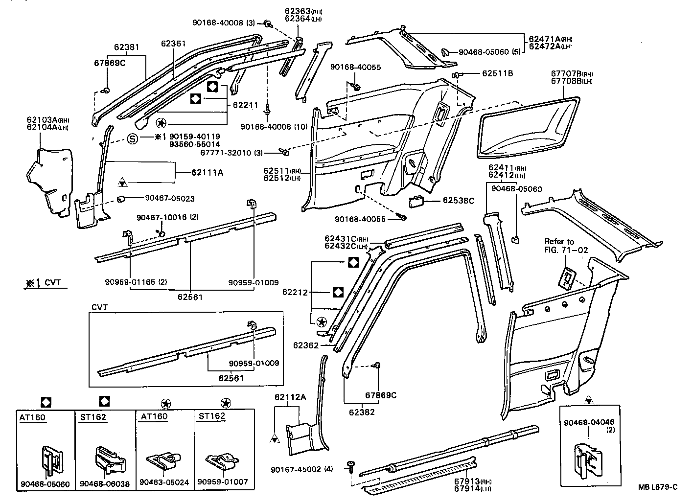 62102-20120-01 TRIM SUB-ASSY, COWL SIDE, LH product image