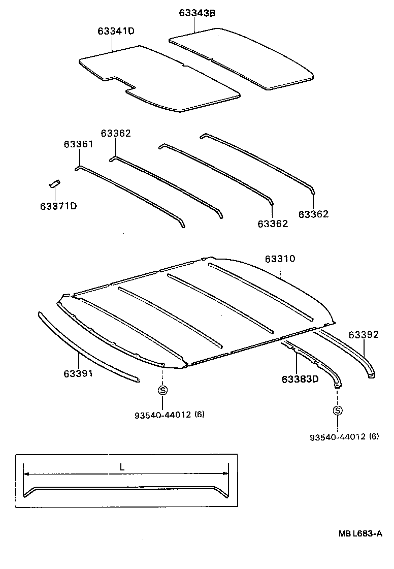 63306-20010-16 TRIM SUB-ASSY, SUNSHADE product image
