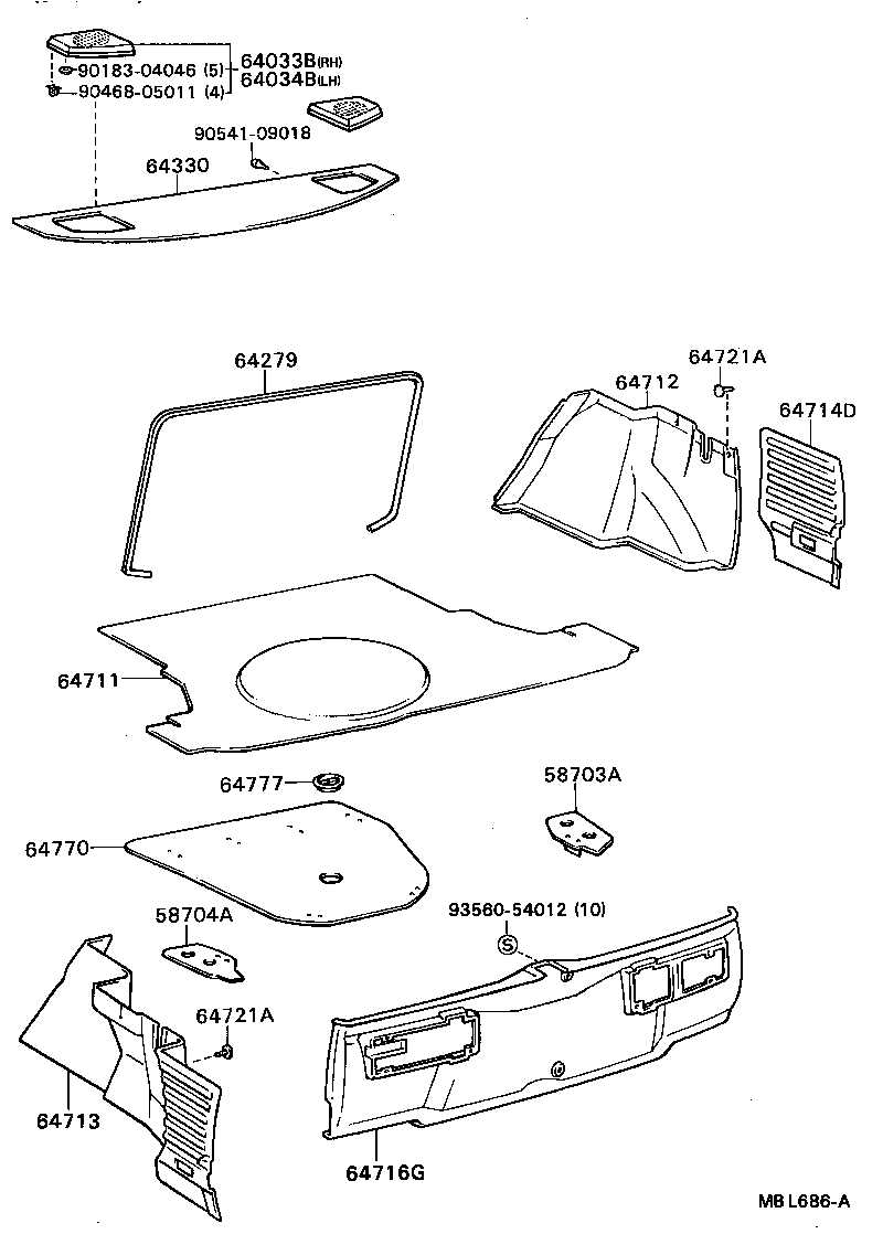 64716-20170-03 COVER, LUGGAGE COMPARTMENT TRIM, REAR product image