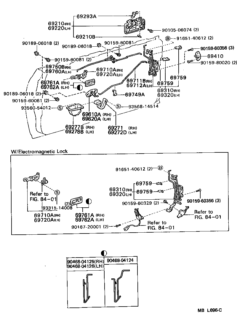 Toyota 69271-20090-05 HANDLE, FRONT DOOR INSIDE, RH