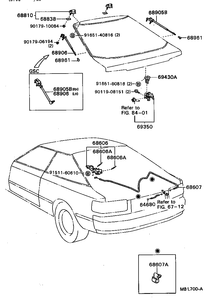 64607-20190 CABLE SUB-ASSY, BACK DOOR LOCK CONTROL product image