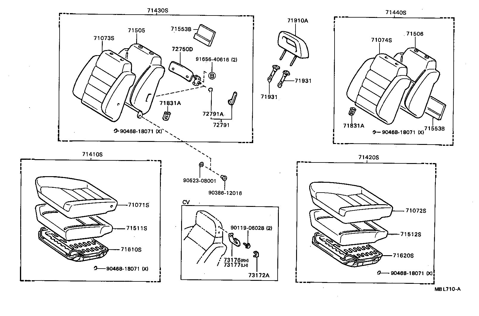 71910-20800-01 HEADREST ASSY, FRONT SEAT product image