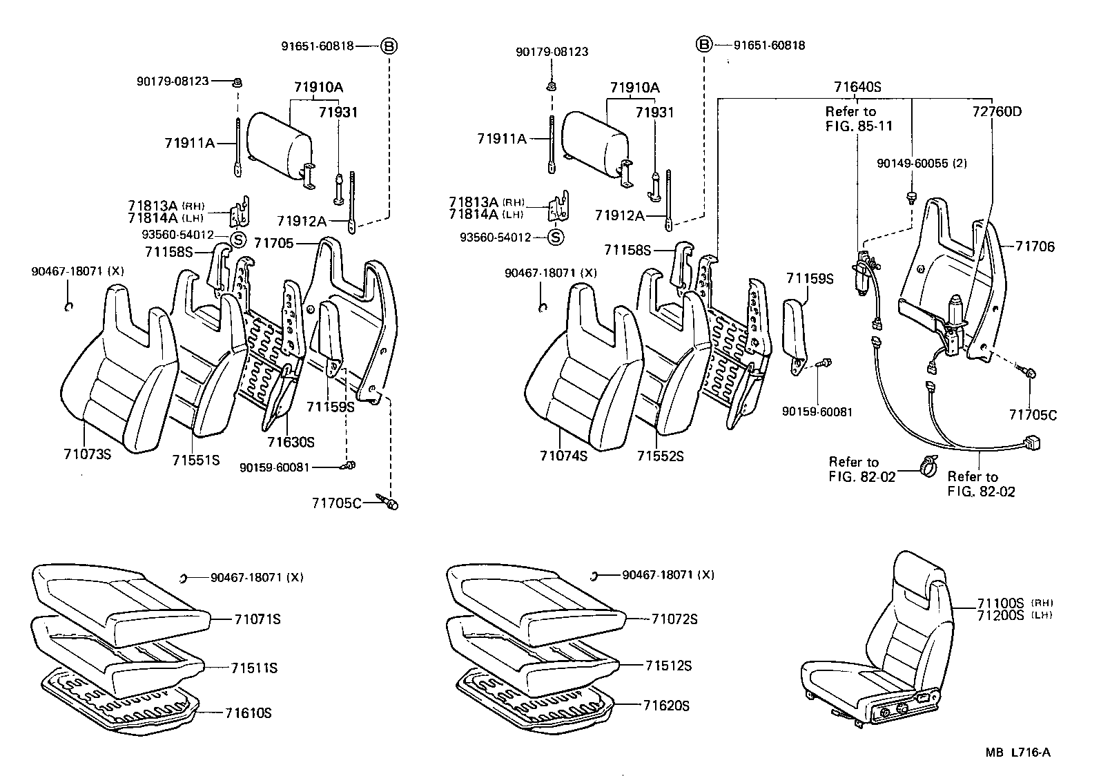 Toyota 71073-2D310-04 COVER, FRONT SEAT BACK, RH(FOR SEPARATE TYPE)