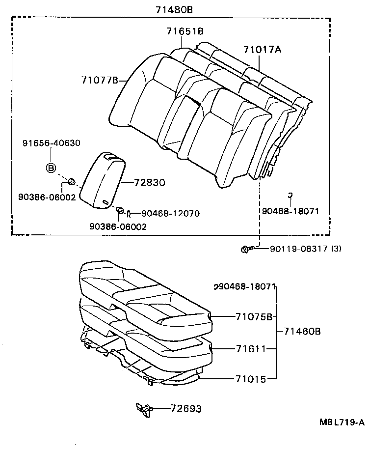 71065-20331-04 COVER, REAR SEAT CUSHION (FOR BENCH TYPE) product image