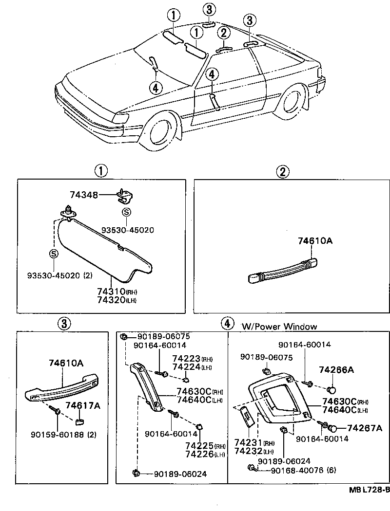 74320-20591-01 VISOR ASSY, LH product image