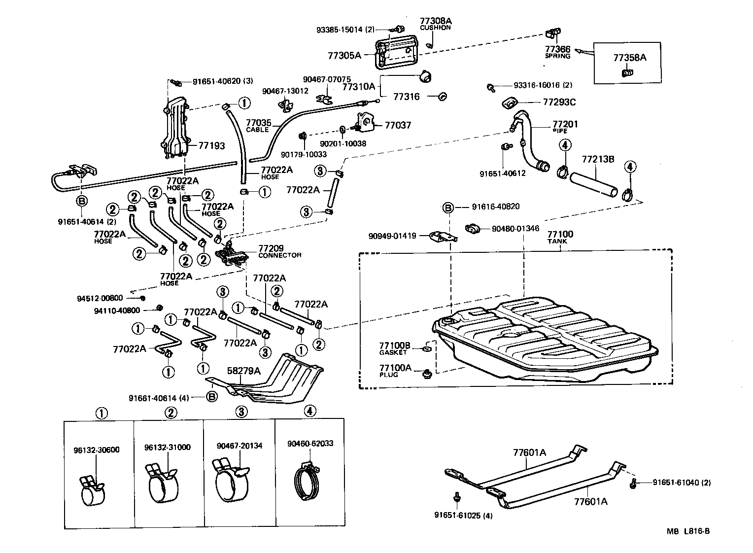 Toyota 77001-60220 TANK ASSY, FUEL