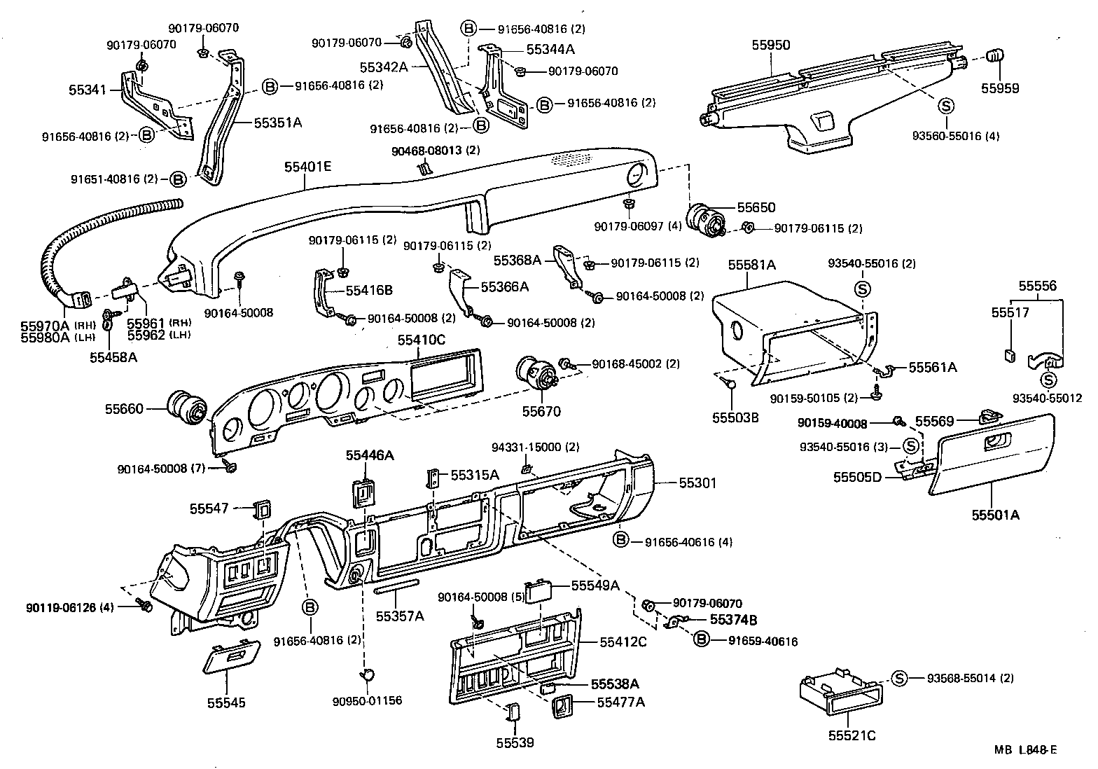 Toyota 55950-90A03 NOZZLE ASSY, DEFROSTER