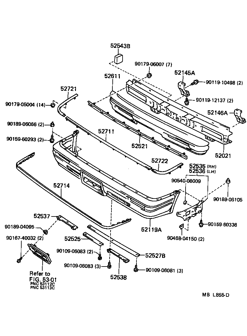 52021-30100 REINFORCEMENT SUB-ASSY, FRONT BUMPER product image