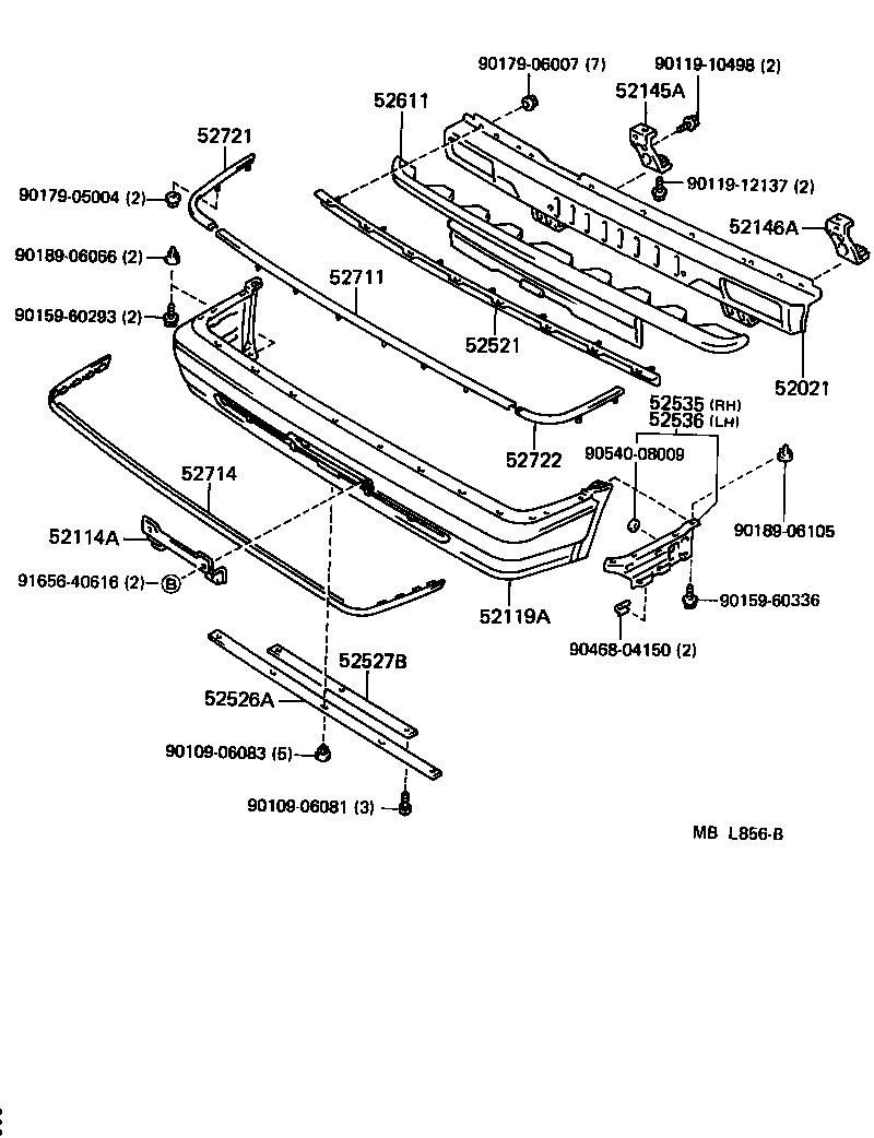 52021-30100 REINFORCEMENT SUB-ASSY, FRONT BUMPER product image