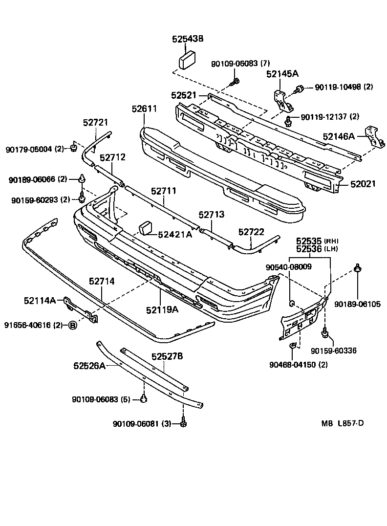 52021-30100 REINFORCEMENT SUB-ASSY, FRONT BUMPER product image