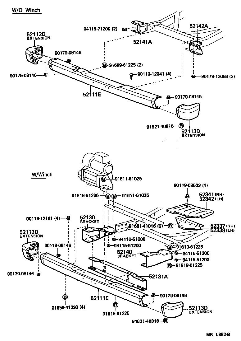 52111-90A02 BAR, FRONT BUMPER product image