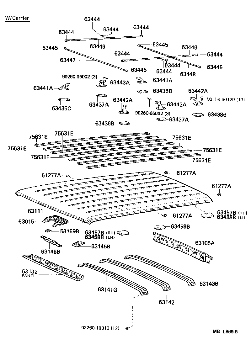 63105-90A10 FRAME SUB-ASSY, BACK DOOR OPENING product image