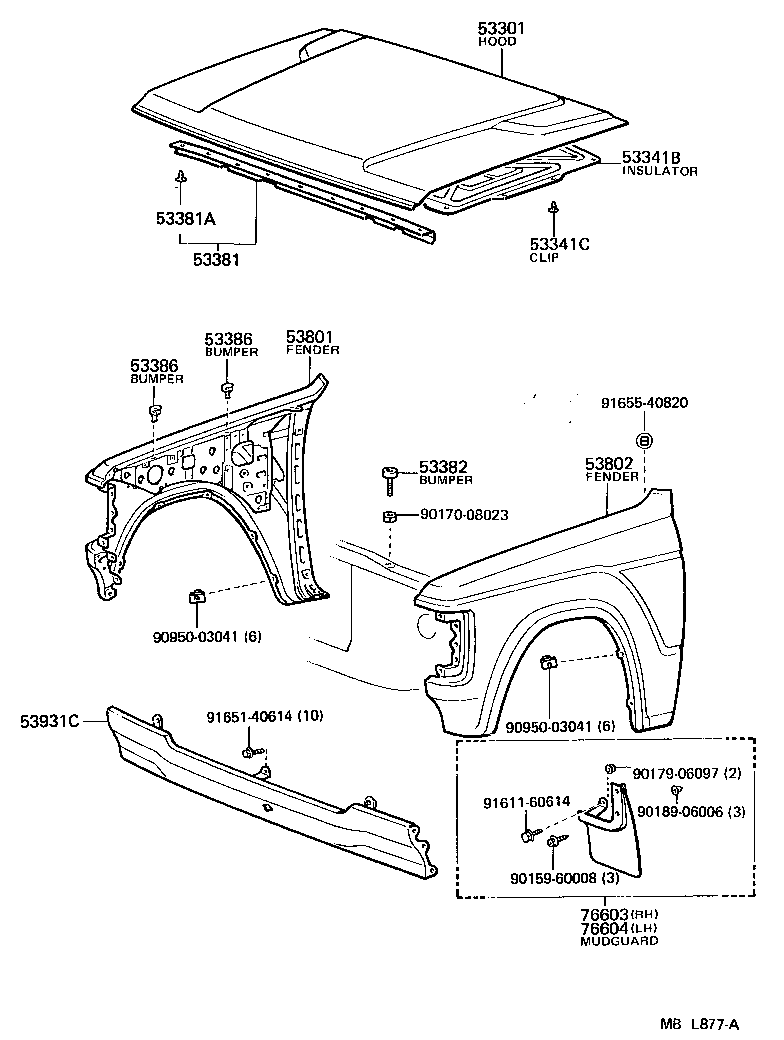 53802-90G09 FENDER SUB-ASSY, FRONT LH product image