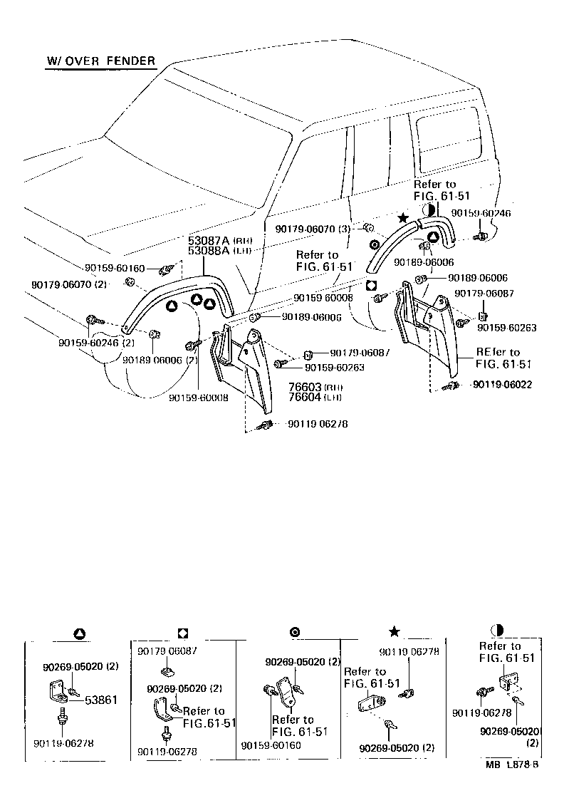 53801-90G26 FENDER SUB-ASSY, FRONT RH product image