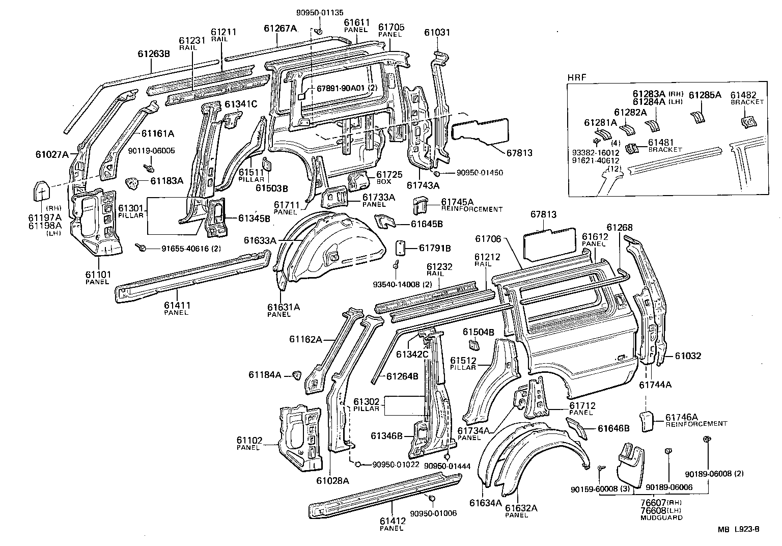 61791-90B01 COVER, ROOF SIDE INNER SERVICE HOLE product image