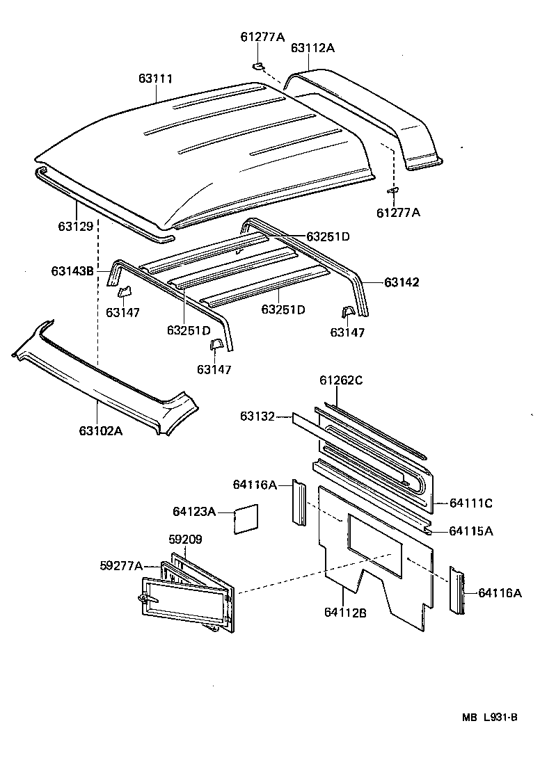 63102-90A01 PANEL SUB-ASSY, WINDSHIELD HEADER product image
