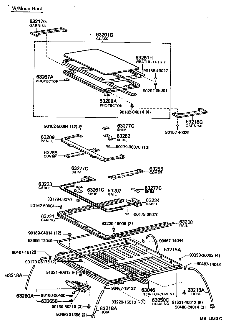 63102-90A01 PANEL SUB-ASSY, WINDSHIELD HEADER product image