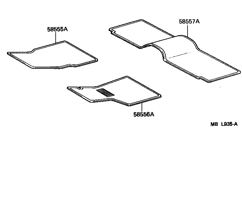 58570-90A28 CARPET ASSY, REAR FLOOR product image