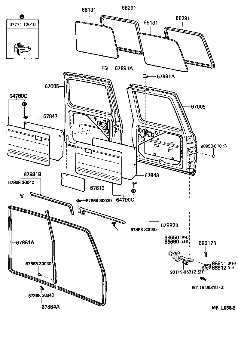 67006-90A19 PANEL SUB-ASSY, BACK DOOR product image