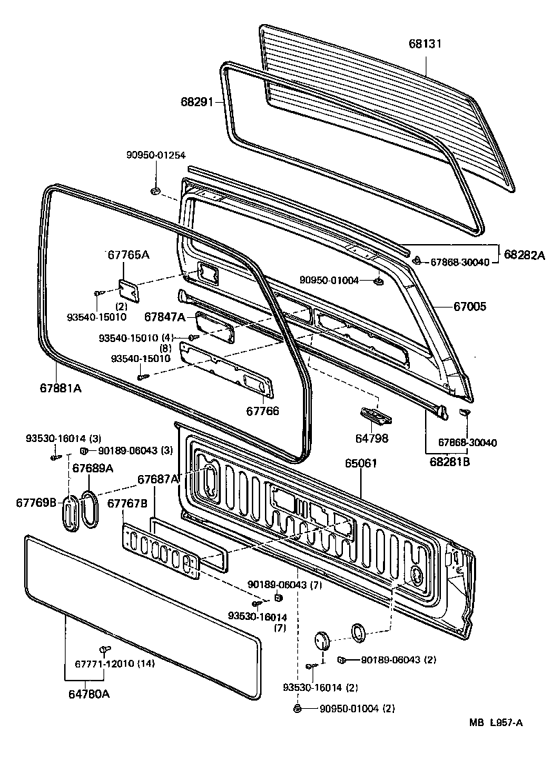 67006-90A19 PANEL SUB-ASSY, BACK DOOR product image