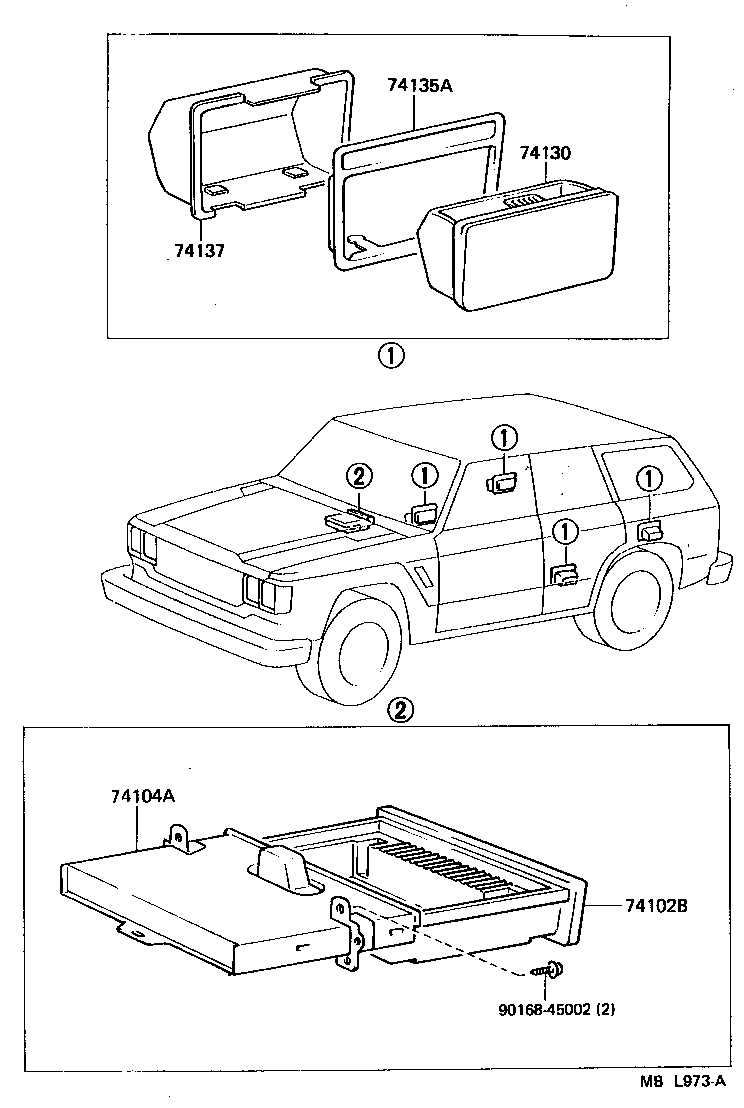 74102-90A01 BOX SUB-ASSY, FRONT ASH RECEPTACLE product image