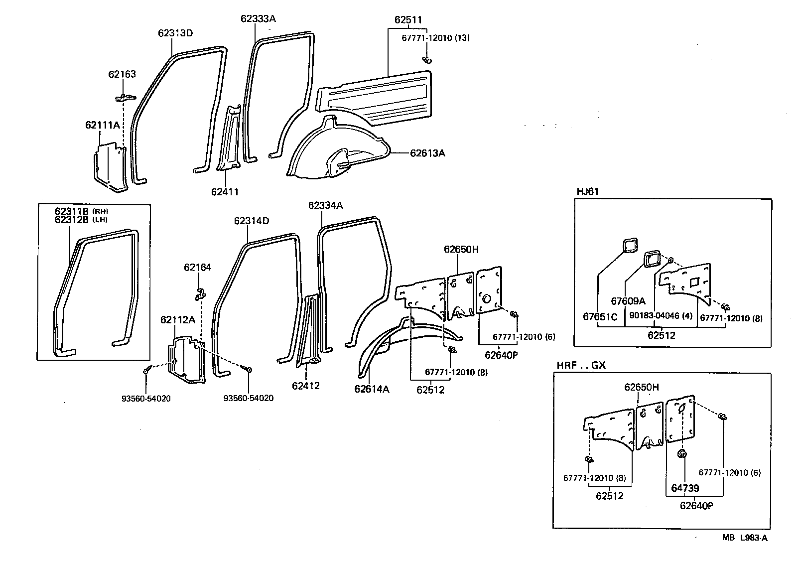 62604-90A07-06 COVER, QUARTER WHEEL HOUSE, LH product image