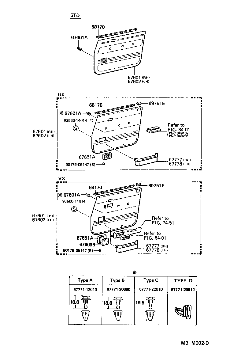 67771-20010 RETAINER(FOR FRONT DOOR TRIM BOARD) product image