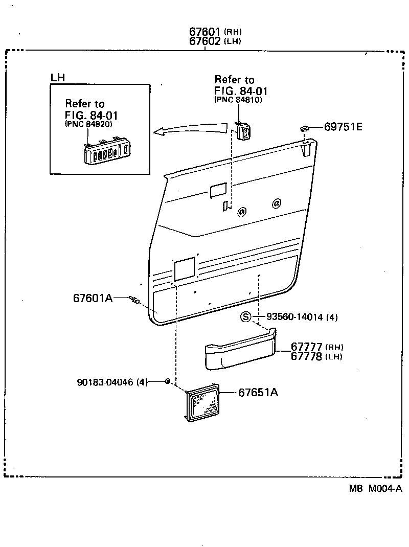 Toyota 67002-90A50 PANEL SUB-ASSY, FRONT DOOR, LH