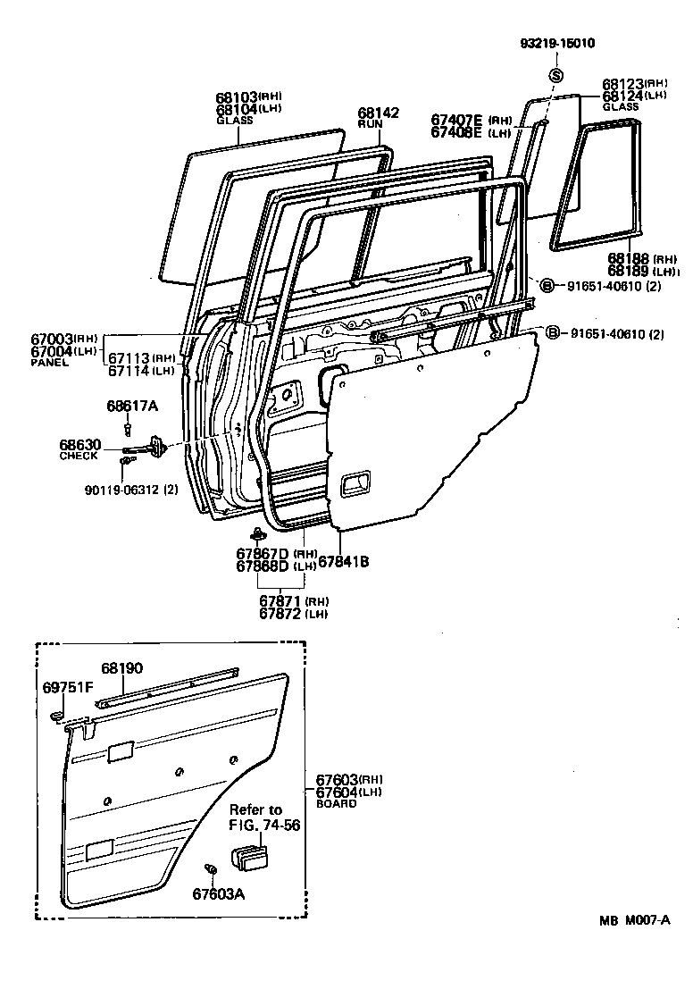 Toyota 67004-90A17 PANEL SUB-ASSY, REAR DOOR, LH