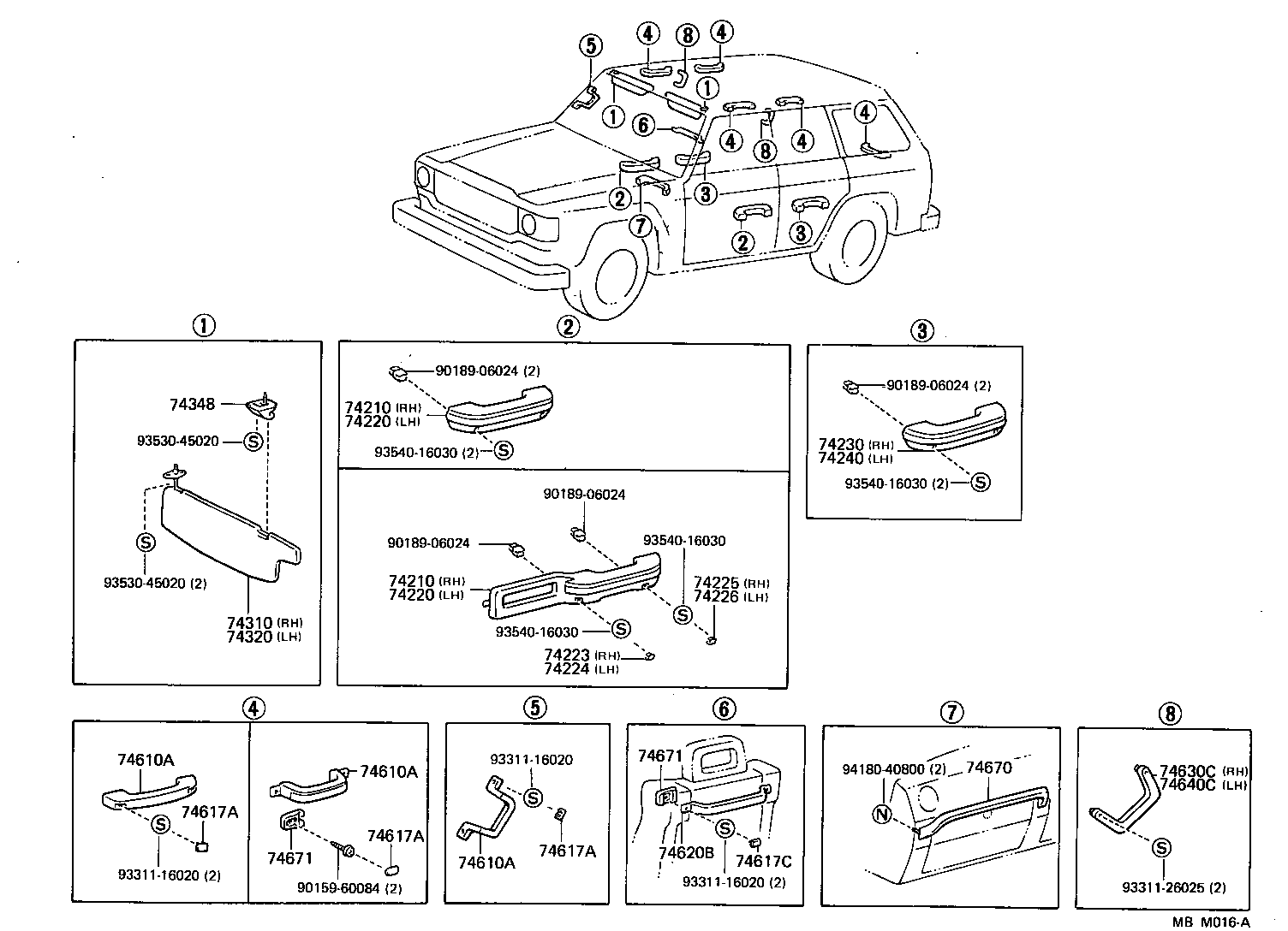 74620-30050-36 GRIP ASSY, ASSIST, REAR product image