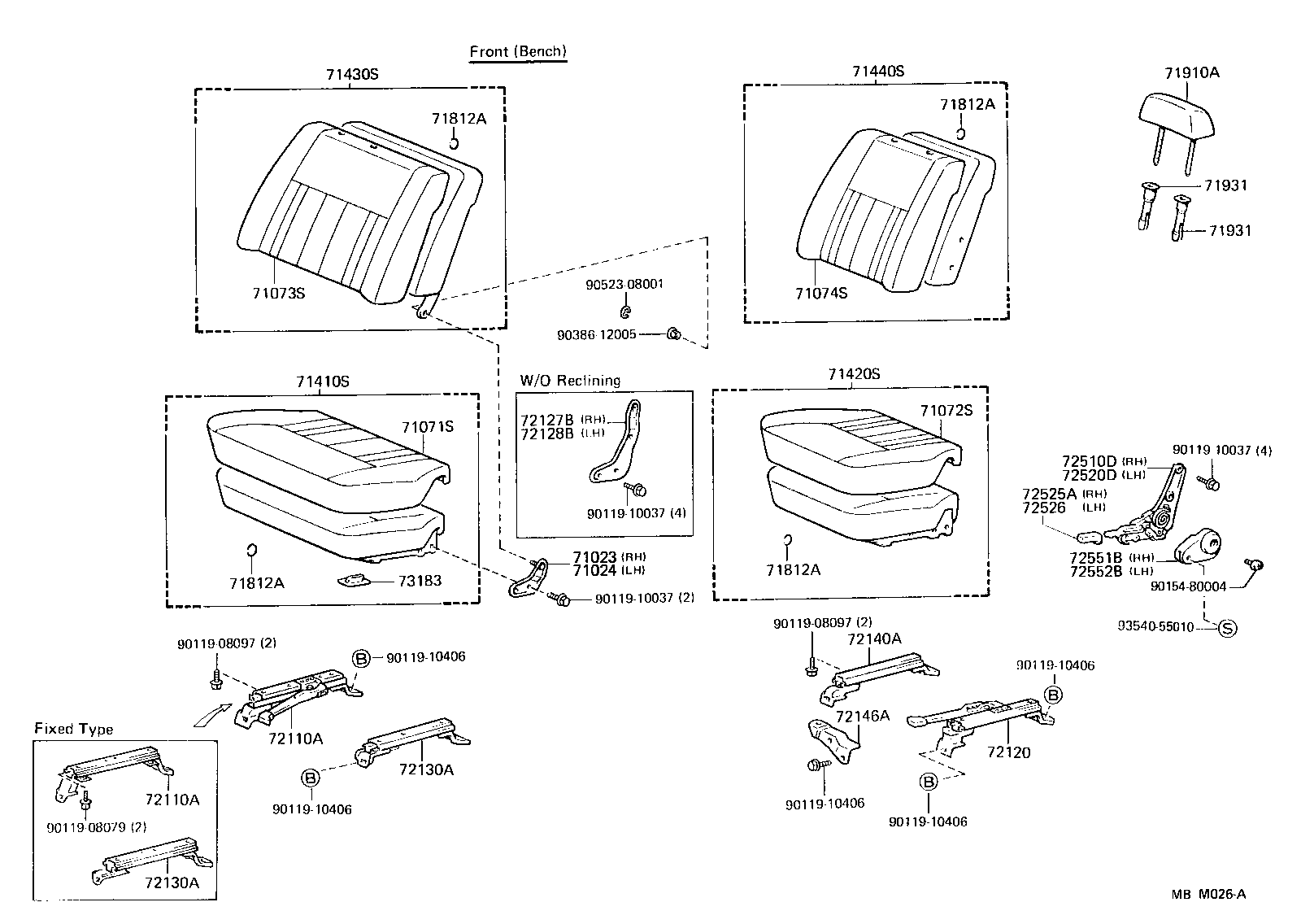 71460-90G19-06 CUSHION ASSY, REAR SEAT, RH(FOR SEPARATE TYPE) product image
