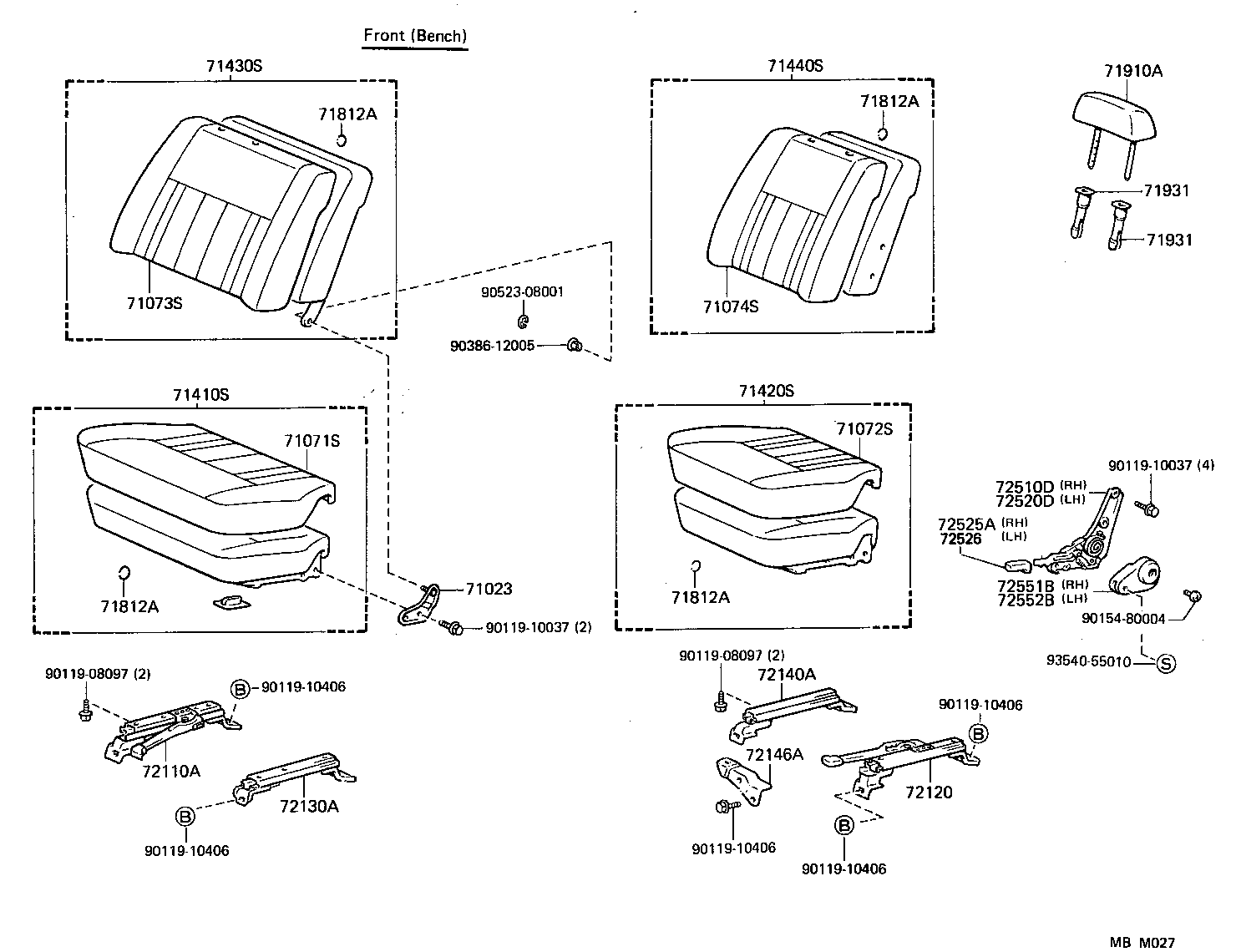 72750-90A00 ADJUSTER ASSY, LUMBAR SUPPORT, RH product image