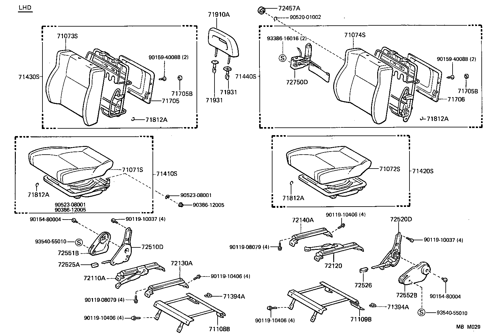 72750-90A00 ADJUSTER ASSY, LUMBAR SUPPORT, RH product image