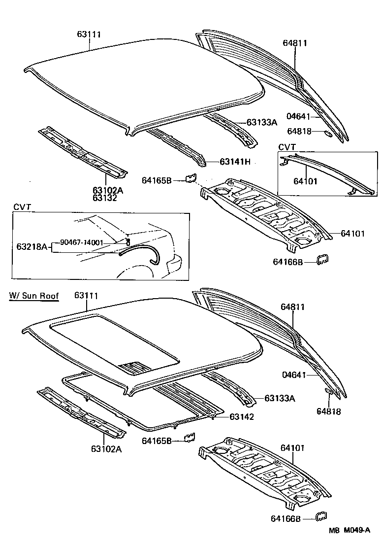 Toyota 63207-20031 RAIL SUB-ASSY, SLIDING ROOF GUIDE, RH