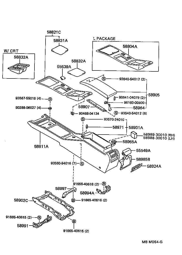 58804-30050 PANEL SUB-ASSY, CONSOLE, UPPER product image