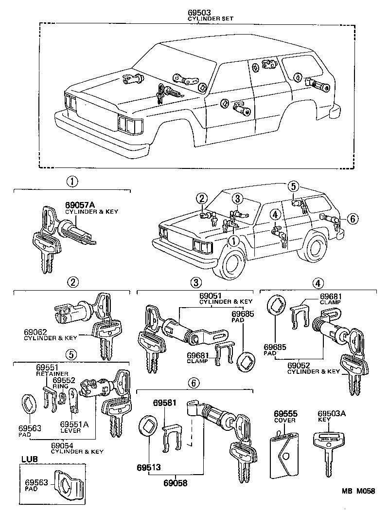 69005-90A48 CYLINDER SET, LOCK product image