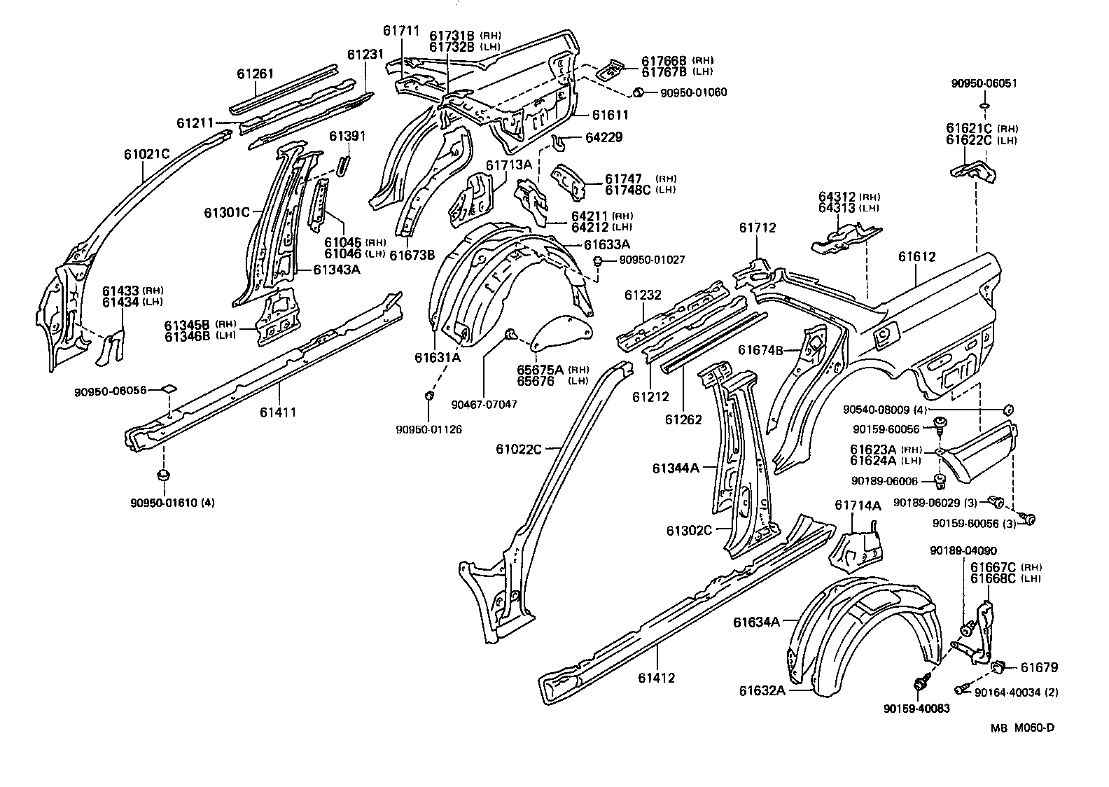 61601-30918 PANEL, QUARTER, RH product image